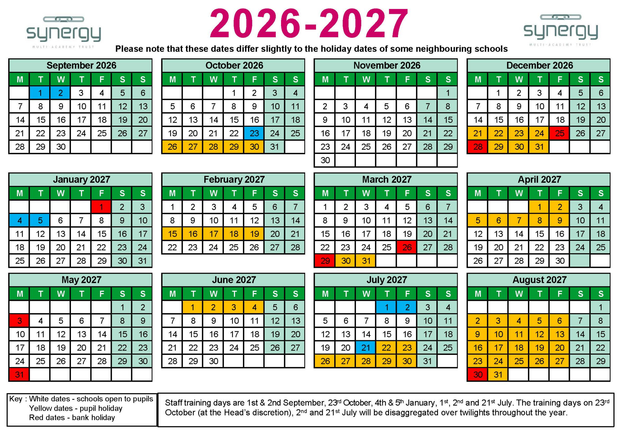 Synergy Calendar 2026-2027 - V4